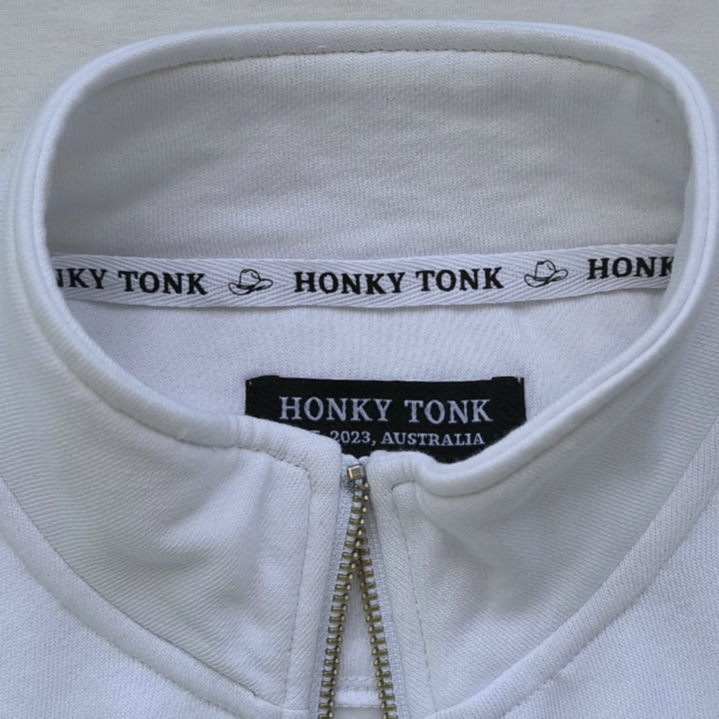 Women's Quarter Zip - White