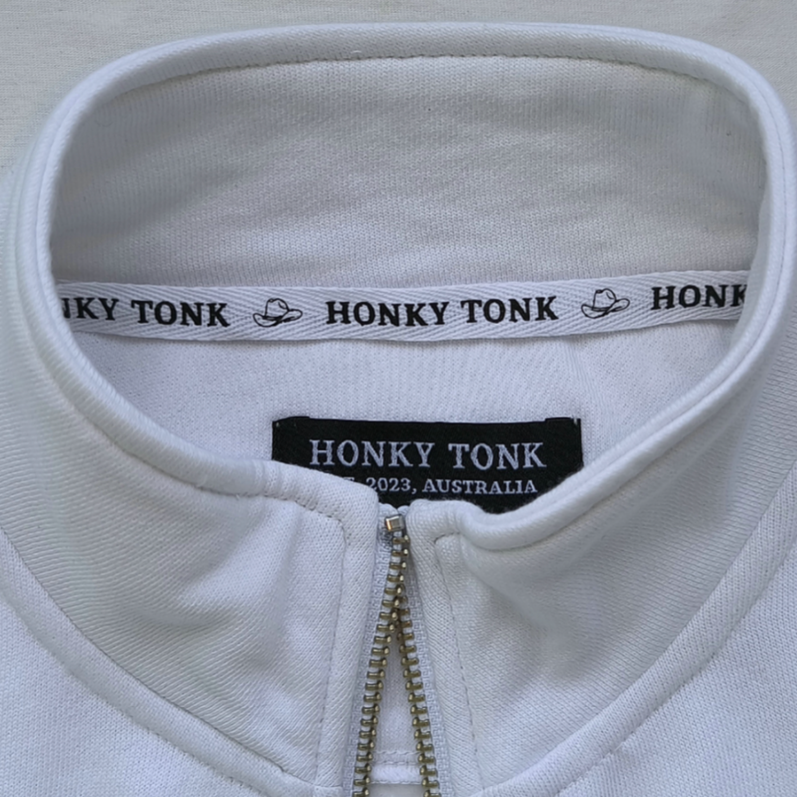 1/4 Zip - White