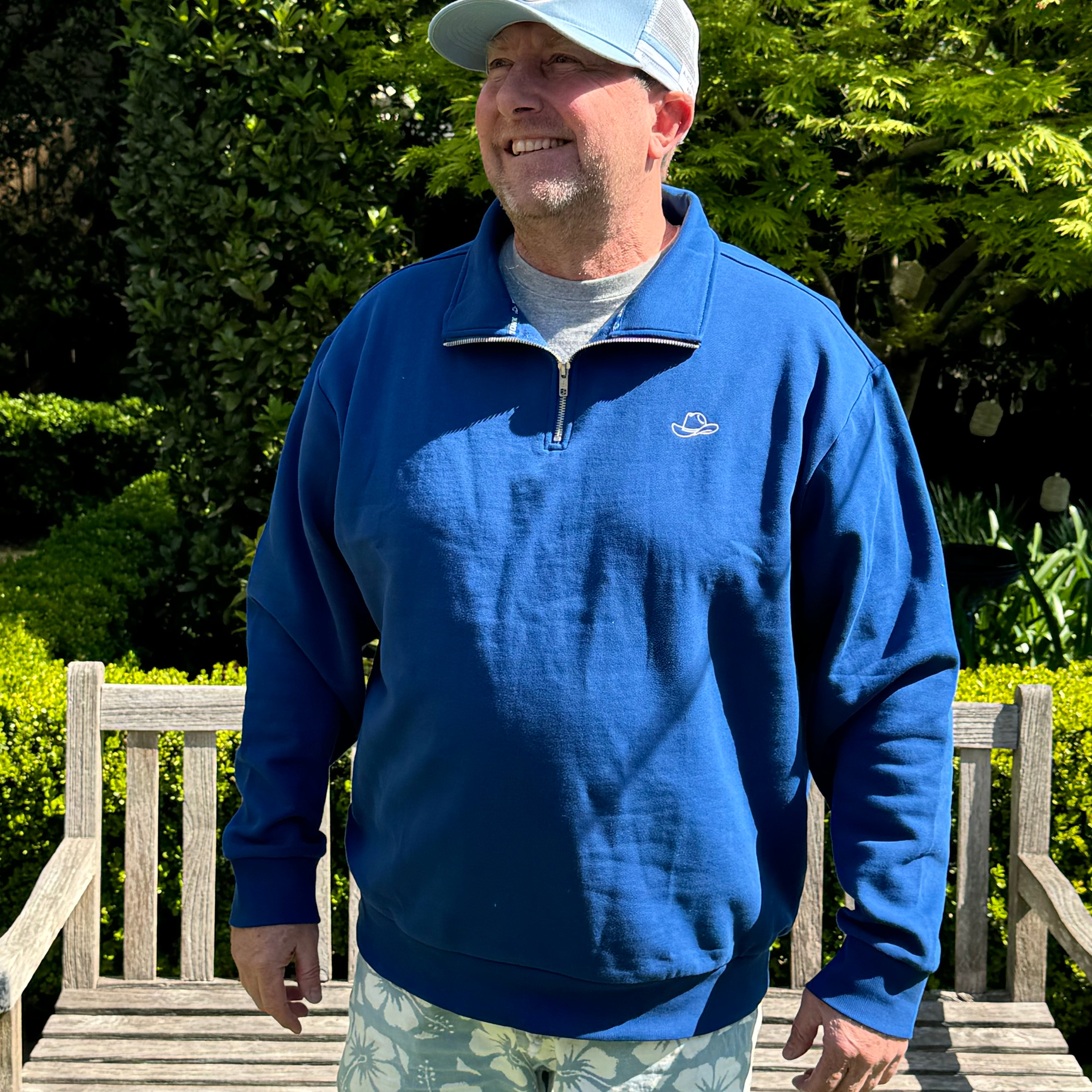 1/4 Zip - Blue