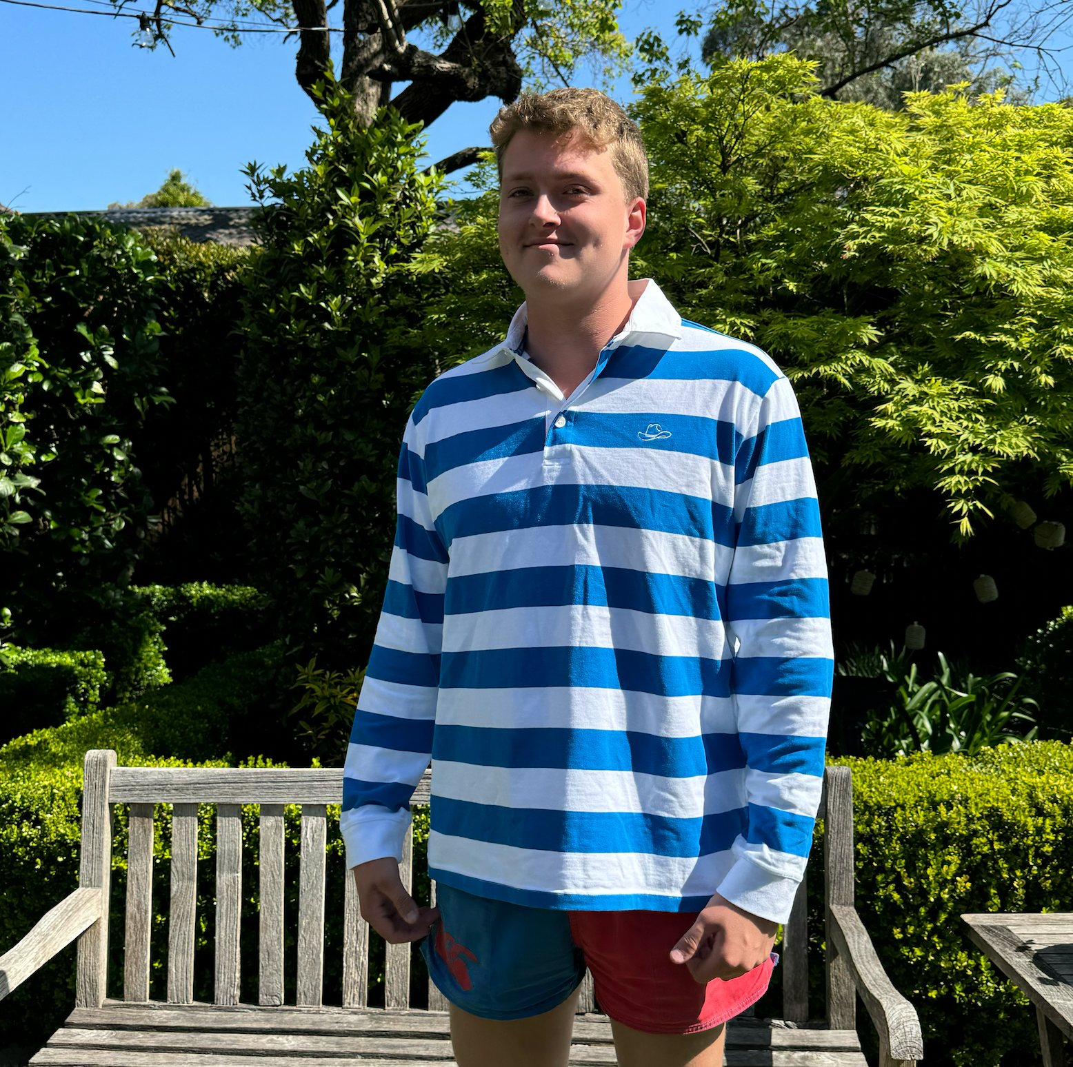 Stripe Rugby Jersey - Blue